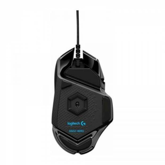 Mouse Optic Logitech G502 HERO, RGB LED, USB, Black