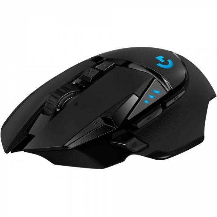 Mouse Optic Logitech G502 RGB, USB Wireless, Black