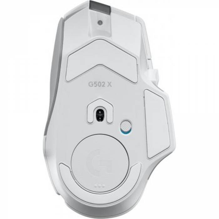Mouse Optic Logitech G502 X Plus, USB Wireless, White