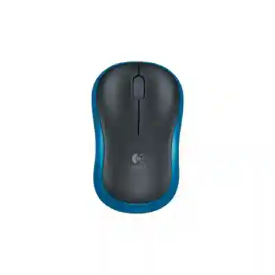 Mouse Optic Logitech M185, USB Wireless, Black-Blue