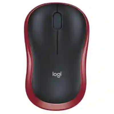 Mouse Optic Logitech M185, USB Wireless, Black-Red