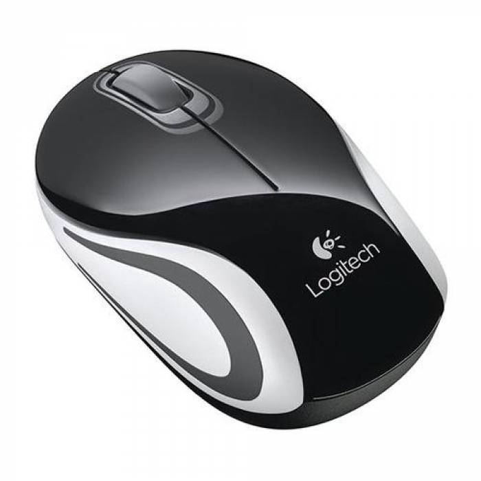 Mouse Optic Logitech M187, USB Wireless, Black-Grey