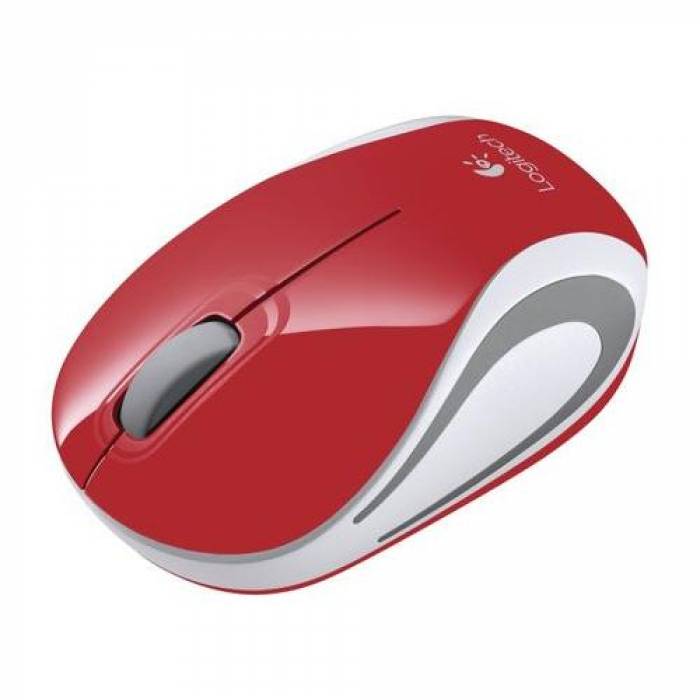 Mouse Optic Logitech M187, USB Wireless, Red
