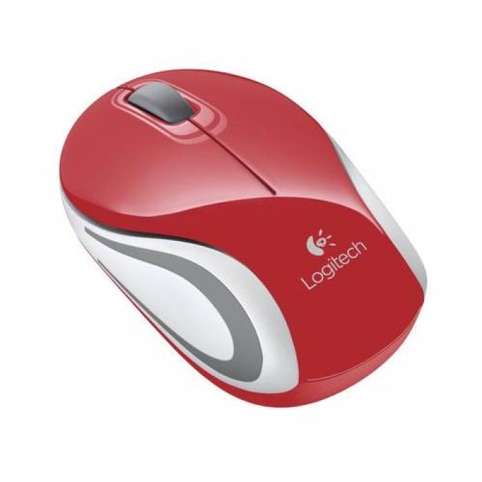 Mouse Optic Logitech M187, USB Wireless, Red