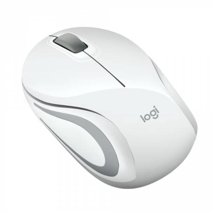 Mouse Optic Logitech M187, USB Wireless, White