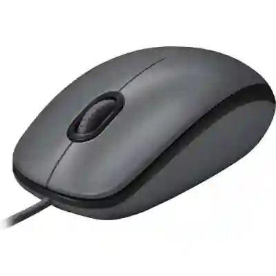Mouse Optic Logitech Mouse M100 Refresh 2022, USB, Black-Grey