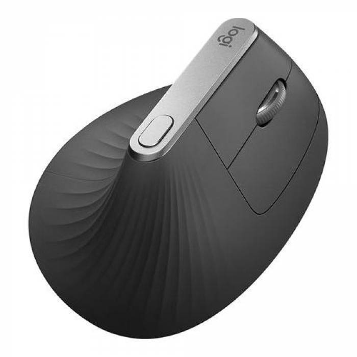 Mouse Optic Logitech MX Vertical Advanced, USB Wireless, Black