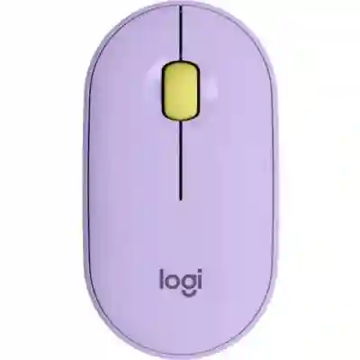 Mouse Optic Logitech Pebble M350, Bluetooth/USB Wireless, Lavender Lemonade