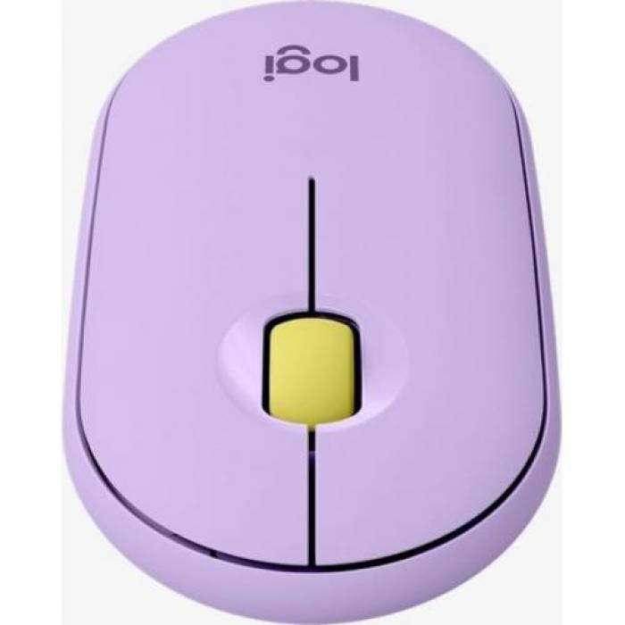 Mouse Optic Logitech Pebble M350, Bluetooth/USB Wireless, Lavender Lemonade