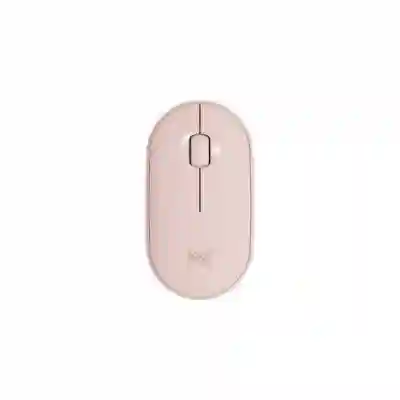 Mouse Optic Logitech Pebble M350, Bluetooth/USB Wireless, Pink