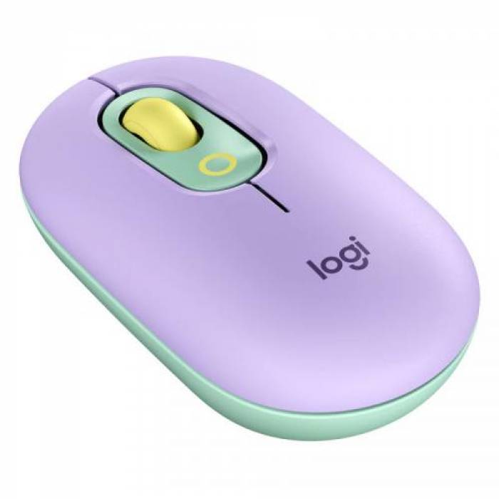 Mouse optic Logitech POP Emoji, USB Wireless/Bluetooth, Daydream Mint