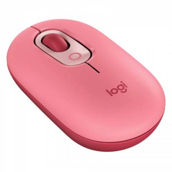 Mouse optic Logitech POP Emoji, USB Wireless/Bluetooth, Heartbreaker Rose