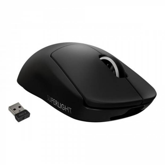 Mouse Optic Logitech Pro X Superlight, USB Wireless, Black