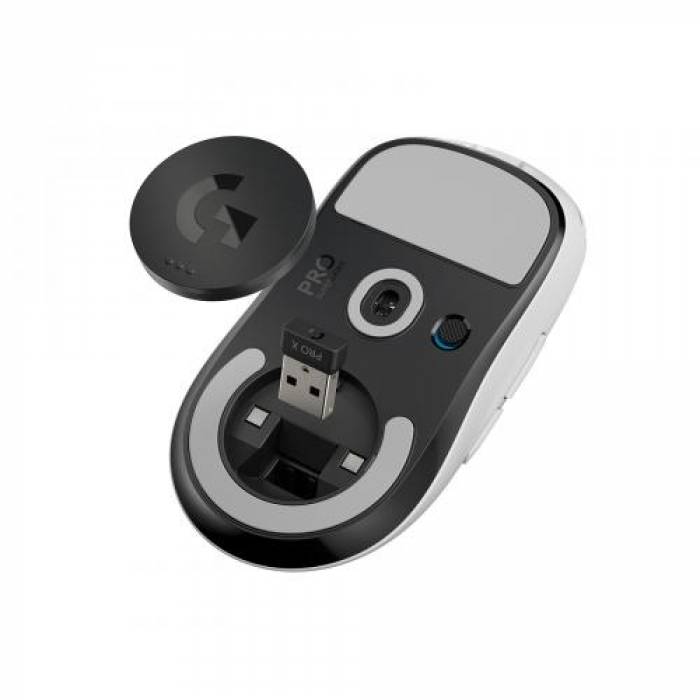 Mouse Optic Logitech Pro X Superlight, USB Wireless, White