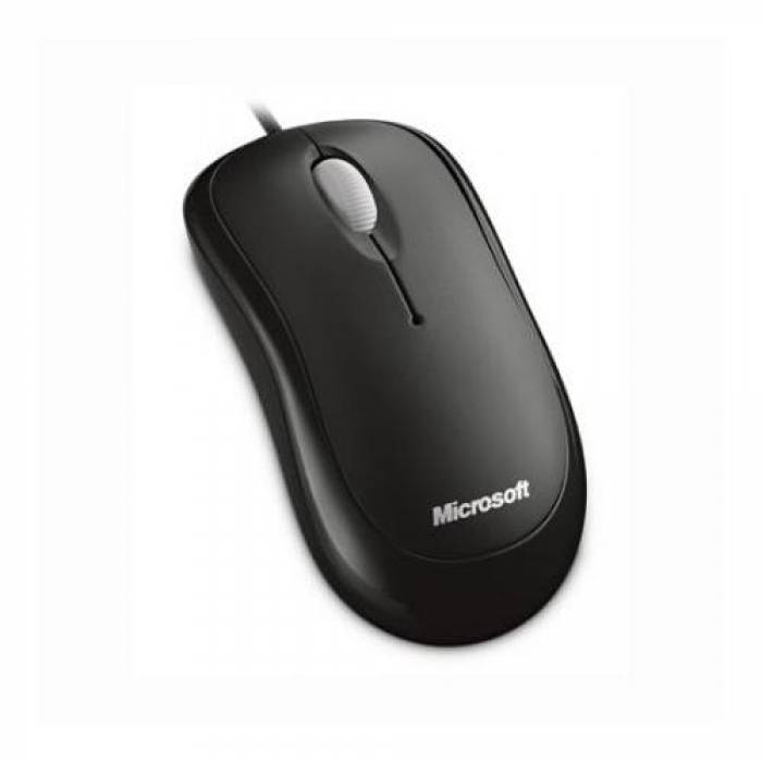 Mouse Optic Microsoft Basic, USB/PS2, Black, Bulk