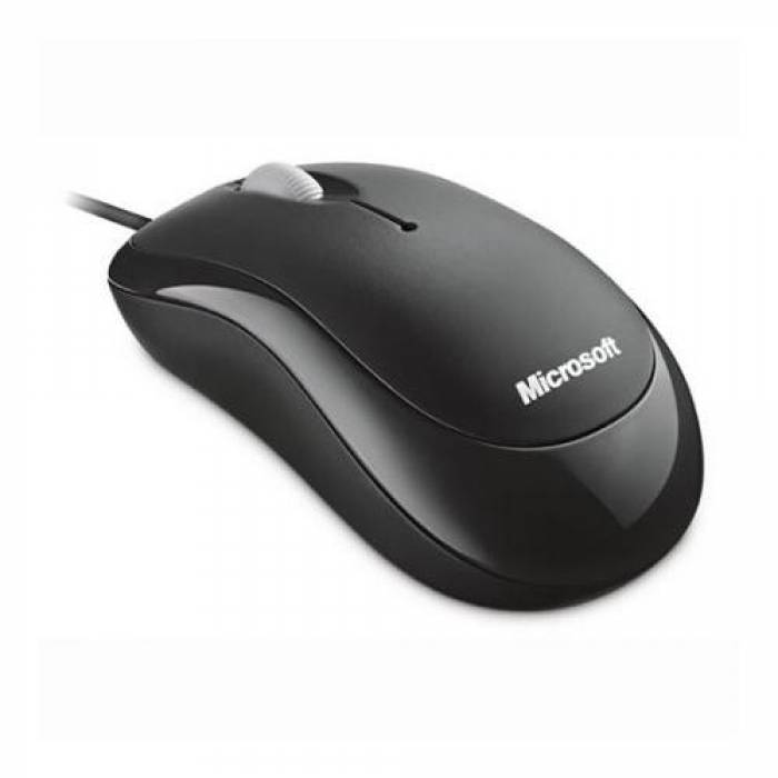 Mouse Optic Microsoft Basic, USB/PS2, Black, Bulk