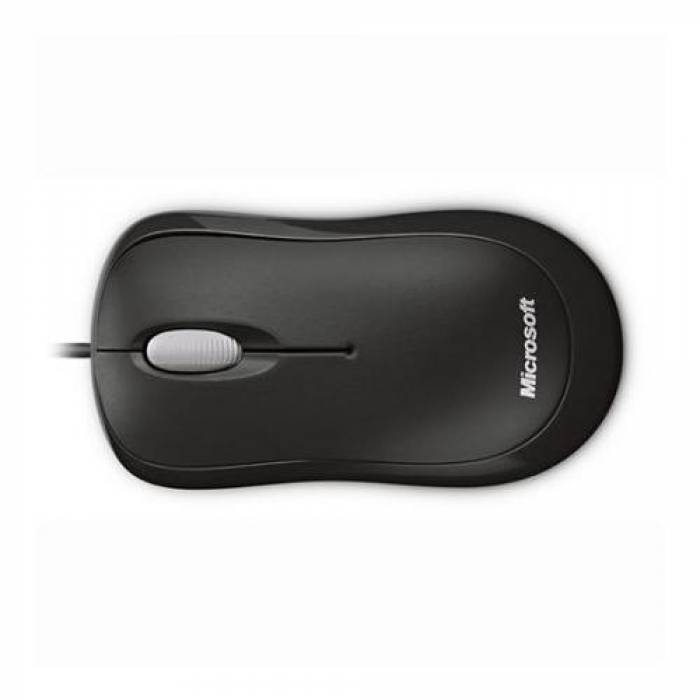 Mouse Optic Microsoft Basic, USB/PS2, Black, Bulk