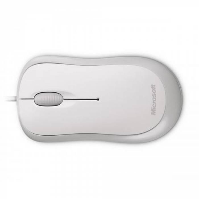 Mouse Optic Microsoft Basic, USB, White