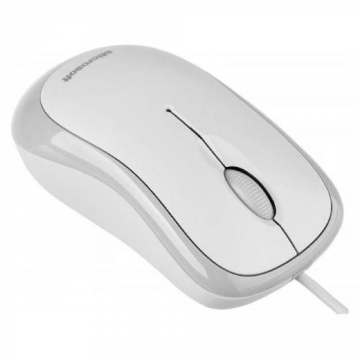 Mouse Optic Microsoft Basic, USB, White