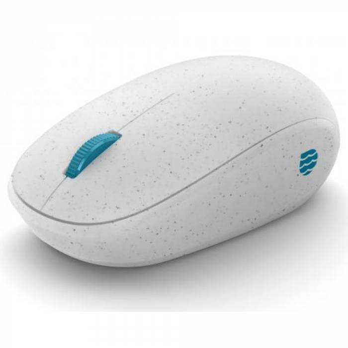 Mouse Optic Microsoft Ocean Plastic, USB Wireless, White