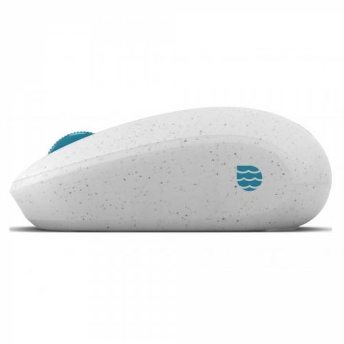 Mouse Optic Microsoft Ocean Plastic, USB Wireless, White