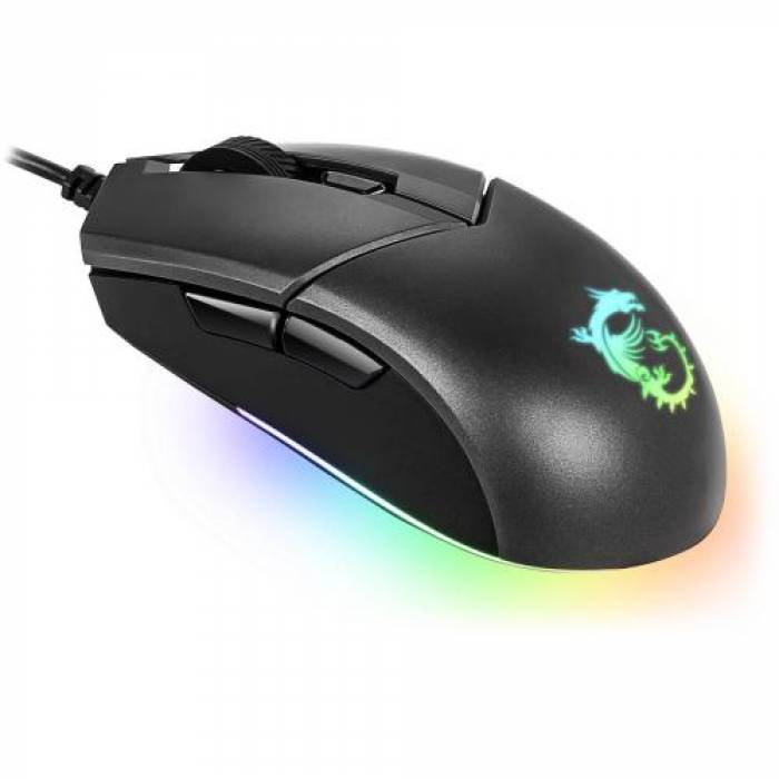 Mouse Optic MSI Clutch GM11, USB, Black