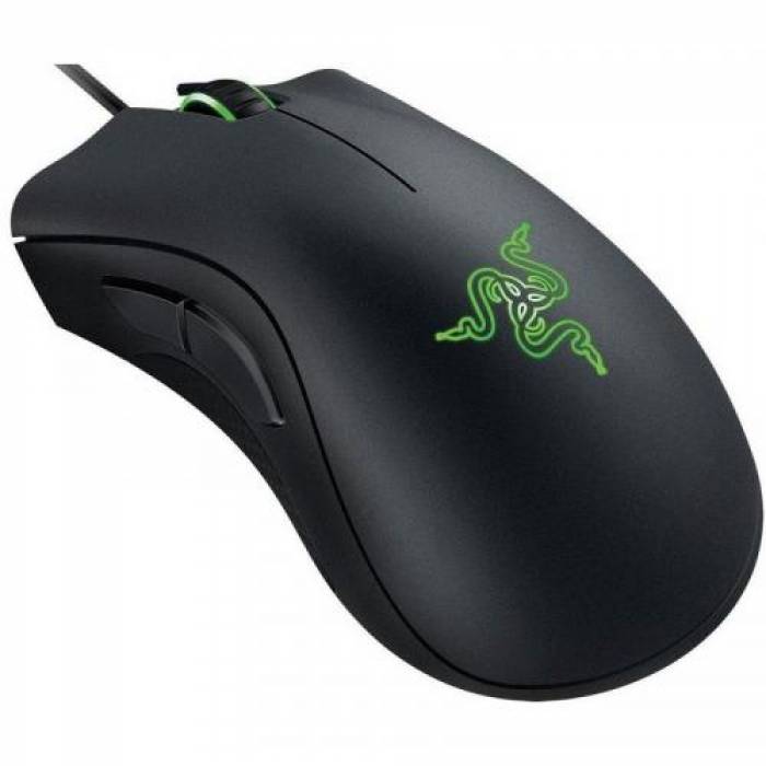 Mouse Optic Razer DeathAdder Essential, Green LED, USB, Black