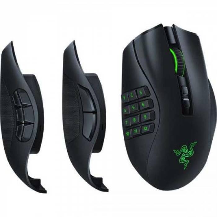 Mouse Optic Razer Naga Pro, RGB, USB Wireless, Black