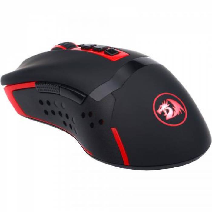 Mouse Optic Redragon Blade, Red LED, USB Wireless, Black-Red