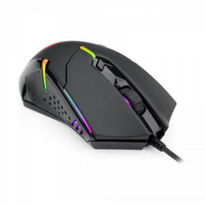 Mouse Optic Redragon Centrophorus RGB, USB, Black