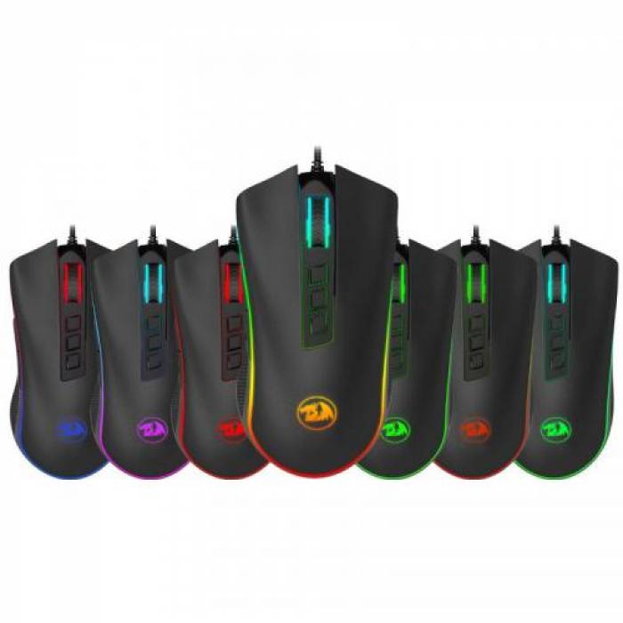 Mouse Optic Redragon Cobra FPS, RGB LED, USB, Black