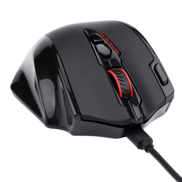 Mouse Optic Redragon Impact Elite RGB, USB Wireless, Black