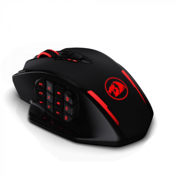 Mouse Optic Redragon Impact Elite RGB, USB Wireless, Black