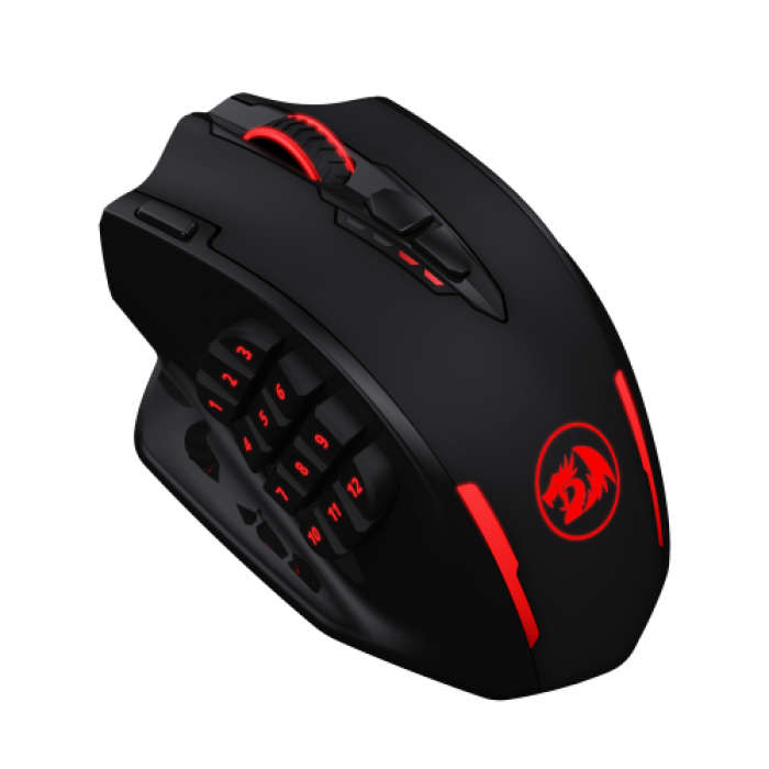 Mouse Optic Redragon Impact Elite RGB, USB Wireless, Black