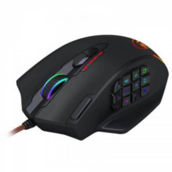 Mouse Optic Redragon Impact, RGB LED, USB, Black