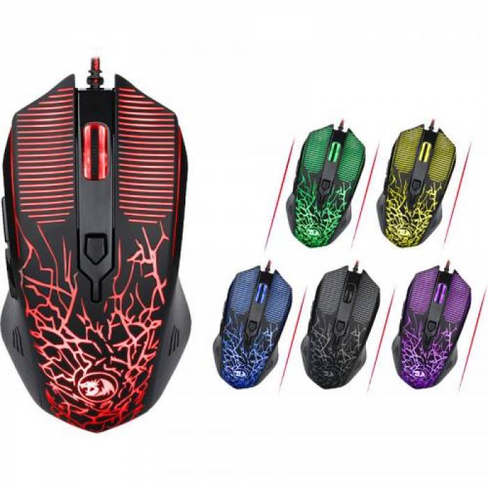 Mouse Optic Redragon Inquisitor, RGB LED, USB, Black