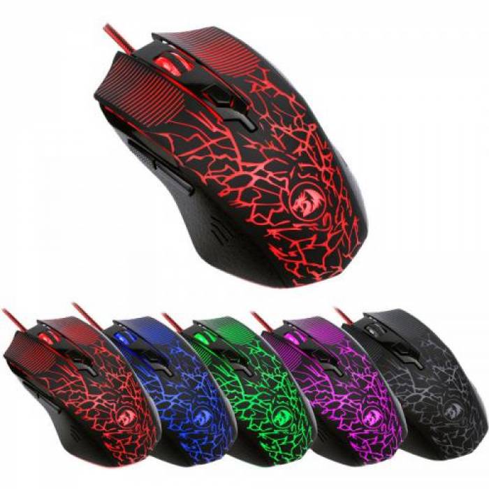 Mouse Optic Redragon Inquisitor, RGB LED, USB, Black