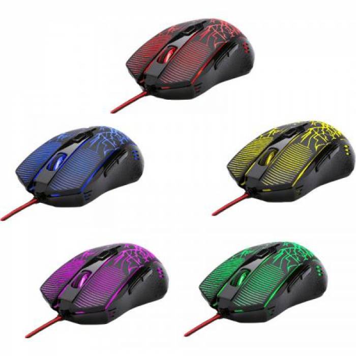 Mouse Optic Redragon Inquisitor, RGB LED, USB, Black