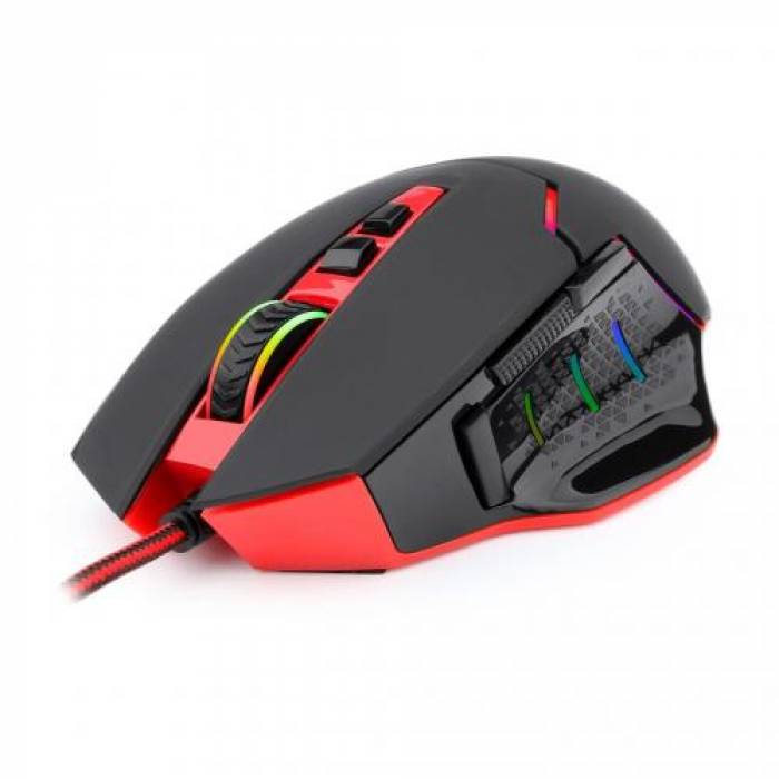 Mouse Optic Redragon Inspirit, RGB LED, USB, Black