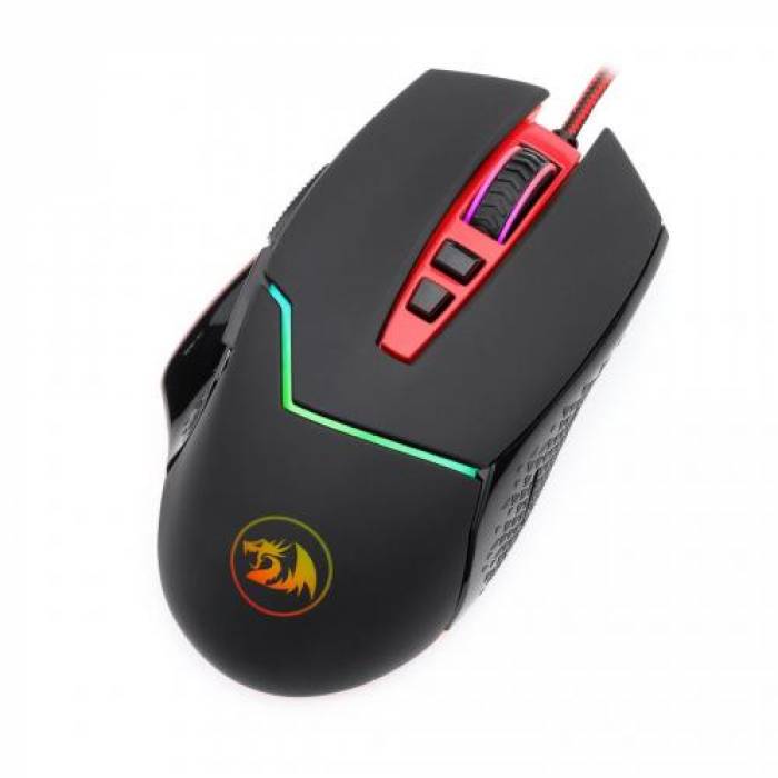 Mouse Optic Redragon Inspirit, RGB LED, USB, Black