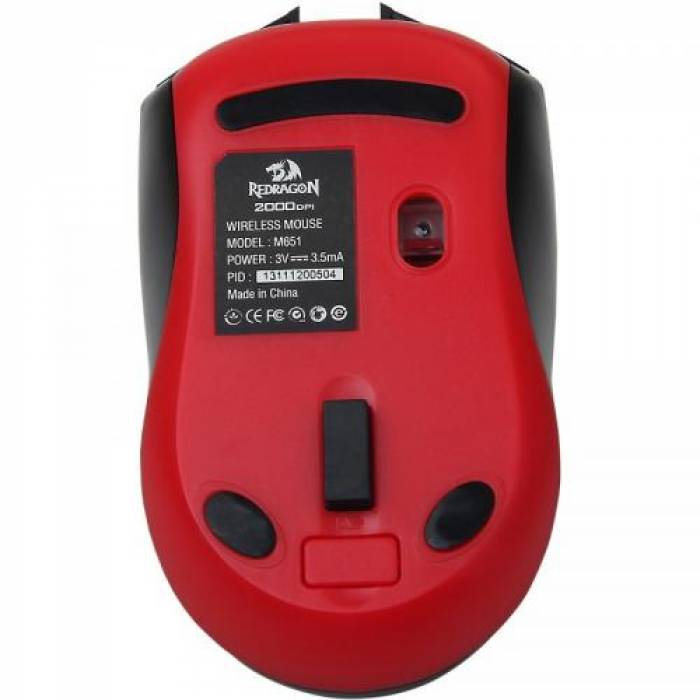 Mouse Optic Redragon M651, USB Wireless, Black-Red