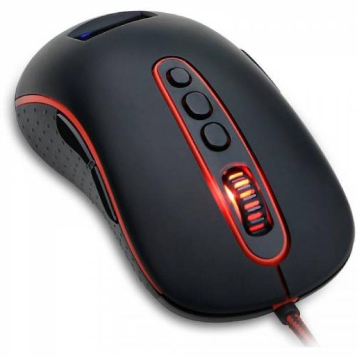 Mouse Optic Redragon Mars, RGB LED, USB, Black-Red