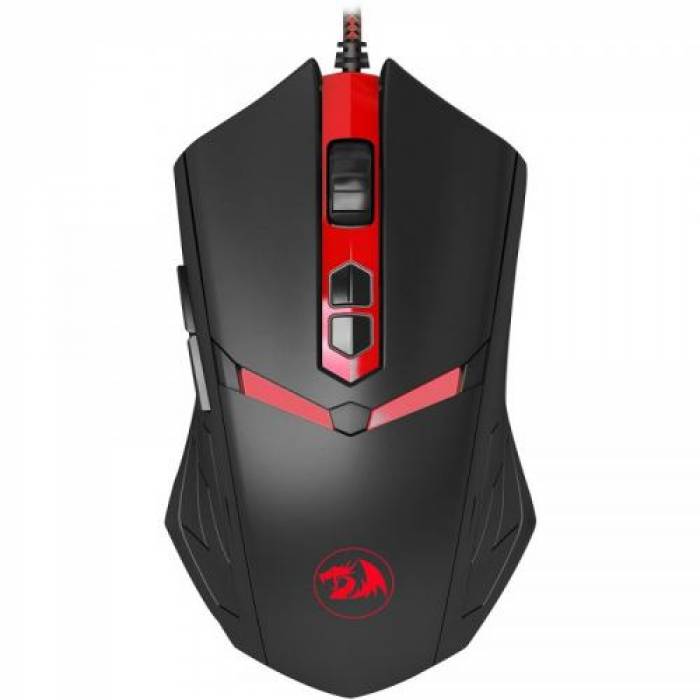 Mouse Optic Redragon Nemeanlion2, RGB LED, USB, Black-Red