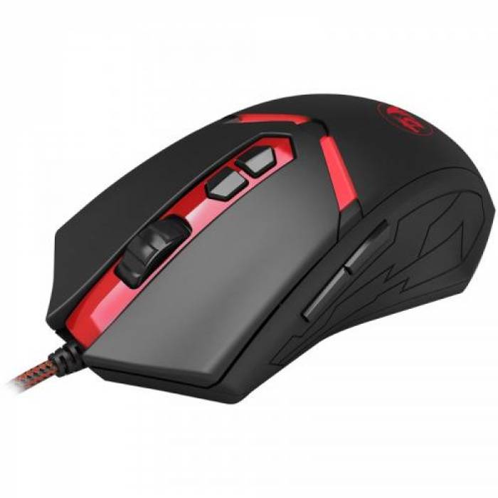 Mouse Optic Redragon Nemeanlion2, RGB LED, USB, Black-Red