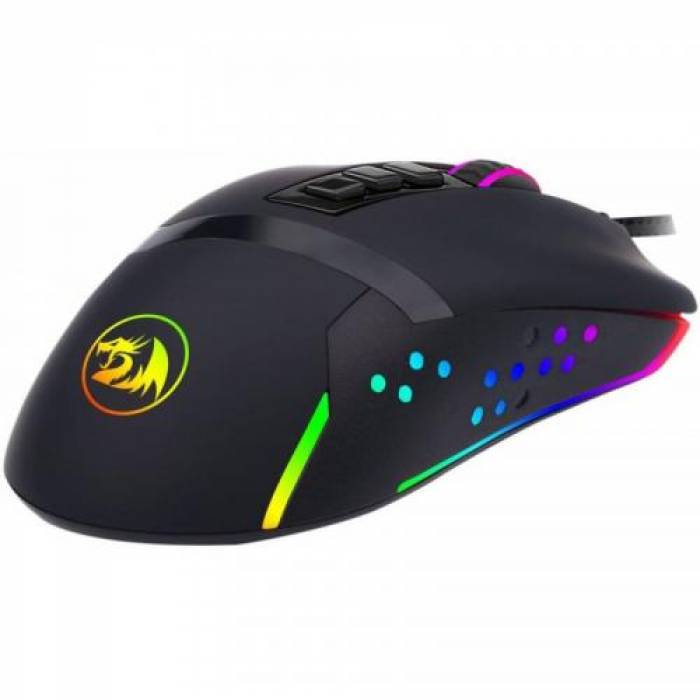 Mouse Optic Redragon Octopus RGB, USB, Black