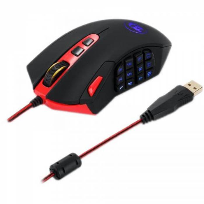 Mouse Optic Redragon Perdition2, RGB LED, USB, Black-Red