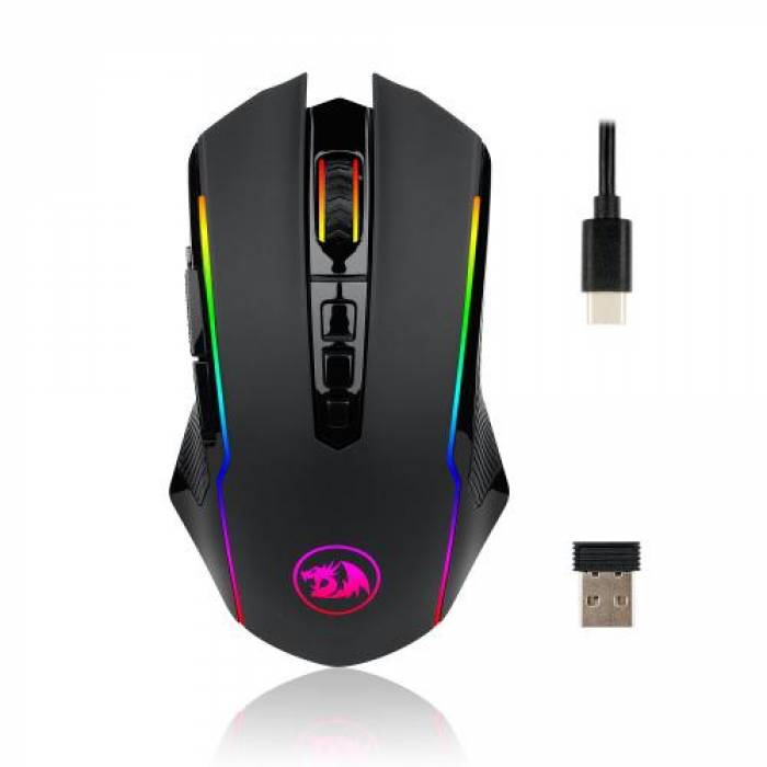 Mouse Optic Redragon Ranger Lite, USB/USB Wireless, Black