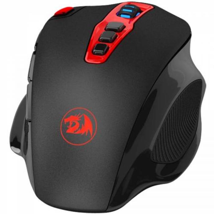 Mouse Optic Redragon Shark, Red LED, USB Wireless, Black-Red