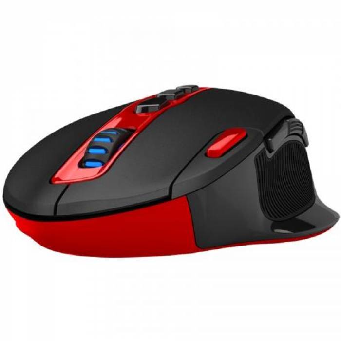 Mouse Optic Redragon Shark, Red LED, USB Wireless, Black-Red