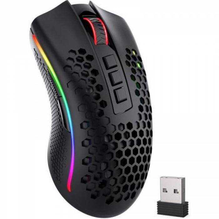 Mouse Optic Redragon Storm Pro RGB, USB Wireless, Black